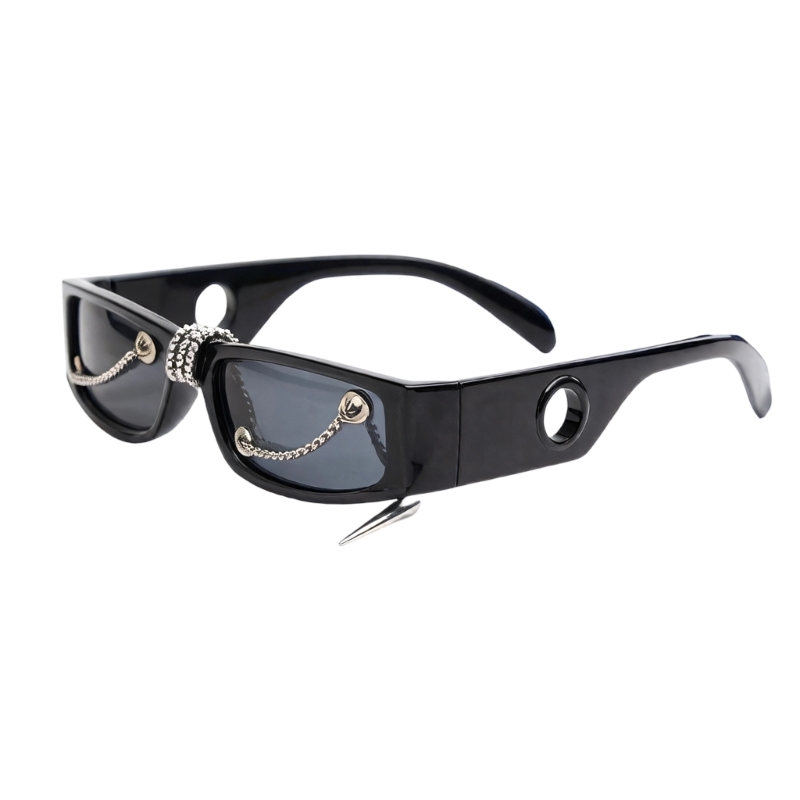 Street Fashion Reference - Trendy Unisex Square Sunglasses With Long