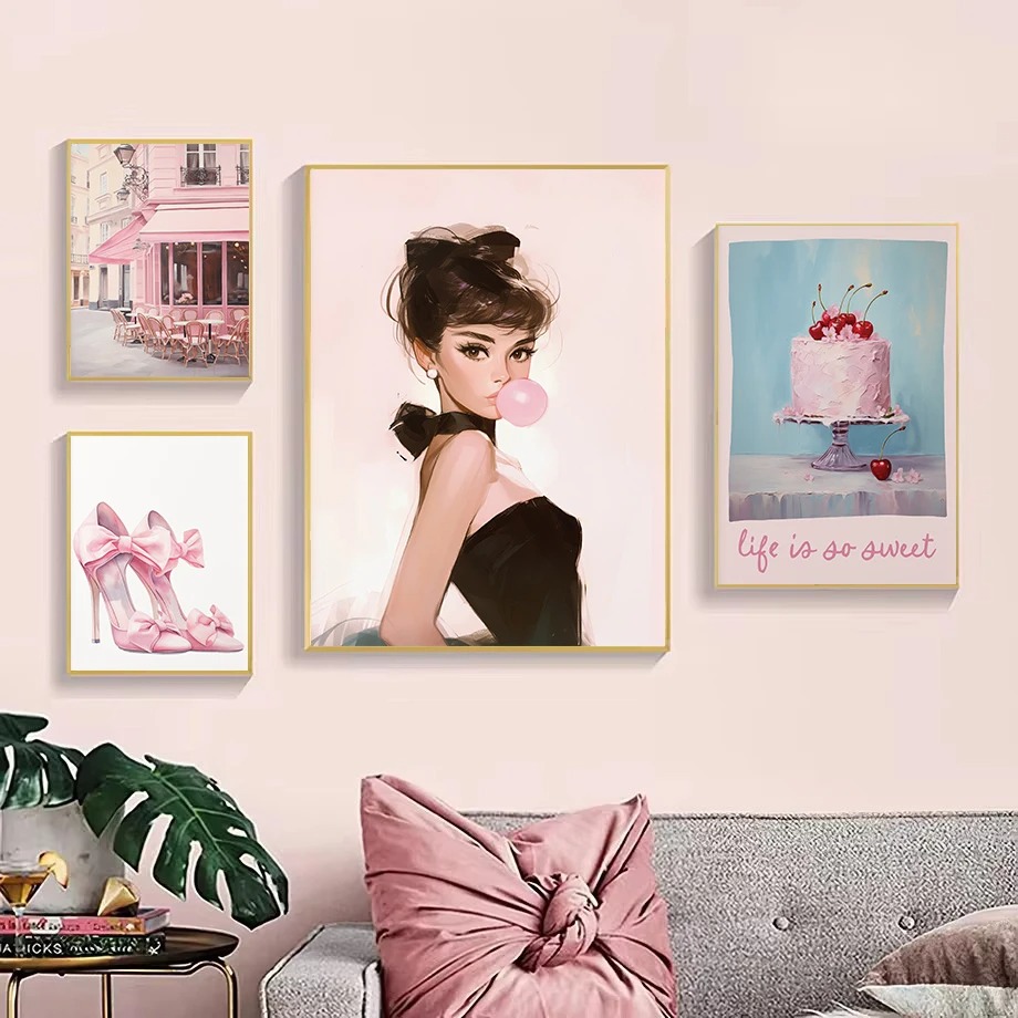 Street Fashion Poster - Coquette Trendy Paris Street Building Fashion