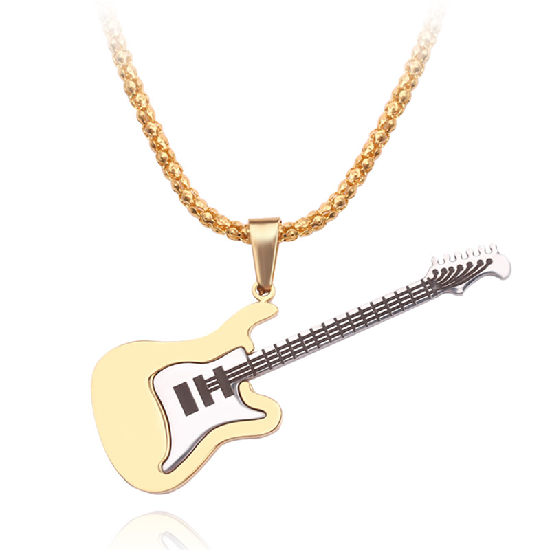 Street Fashion Guys - 1pc Punk Guitar Necklace for Guys
