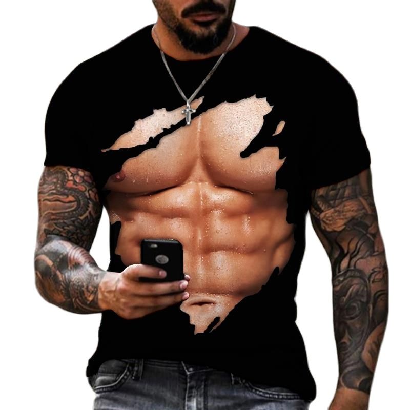 Street Fashion Guys - Summer Fashion Men's 3D Printed Muscle