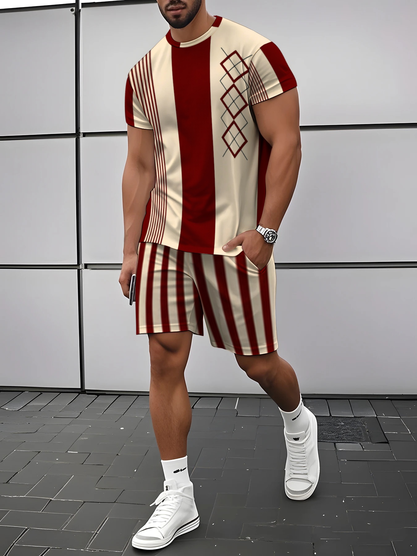 Street Fashion Summer 2026 - 2026 Summer New Men's Short-Sleeved Shorts