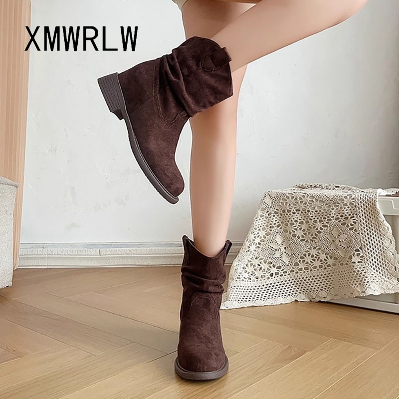 Street Fashion Rome 2025 - XMWRLW 2025 Autumn Women's Ankle Boots