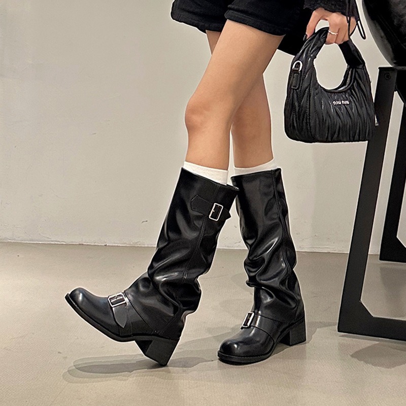 Street Fashion Trends - 2025Woman Boots Knee High Platform Chunky