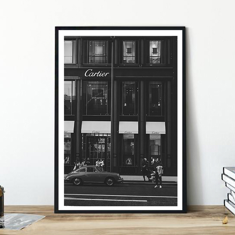 Street Fashion Photo - European Street Canvas Painting Fashion Black