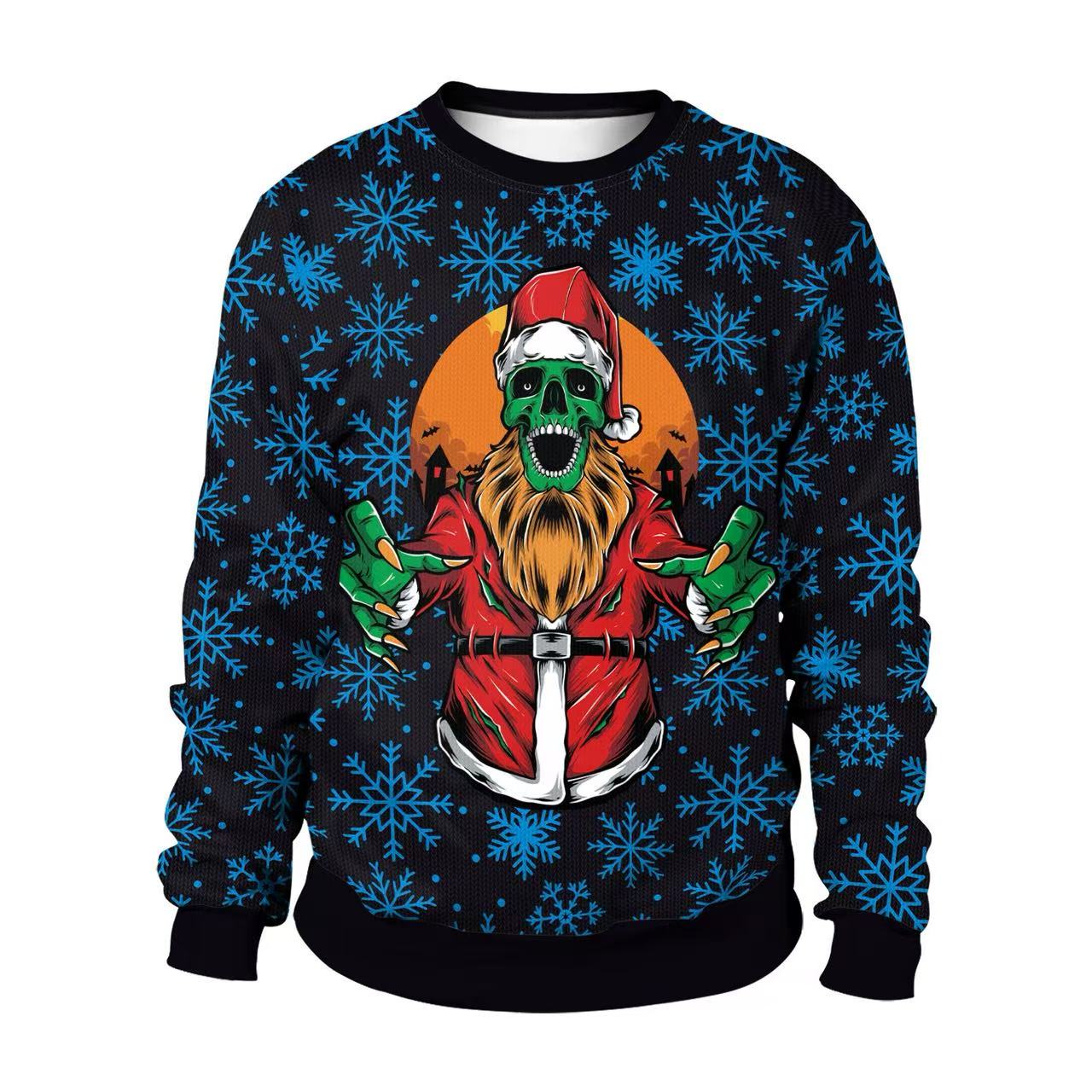 Oversized Crewneck Fleece - Farm Tractor Ugly Christmas Sweater Vintage