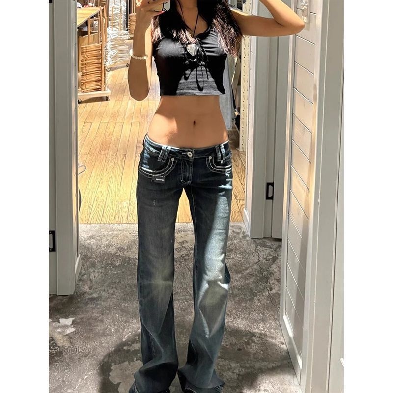 Bootcut Jeans Women Y2K Fashio - Street Fashion Week recension och pris