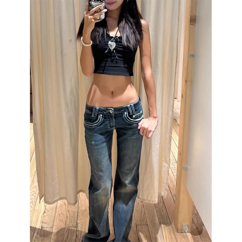 Bootcut Jeans Women Y2K Fashio - Street Fashion Week recension och pris