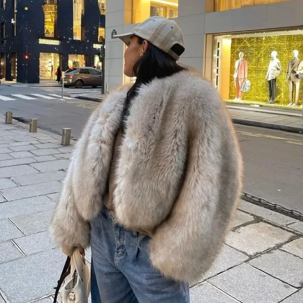 OFTBUY Faux Fur Jacket Women S - Street Fashion Week recension och pris