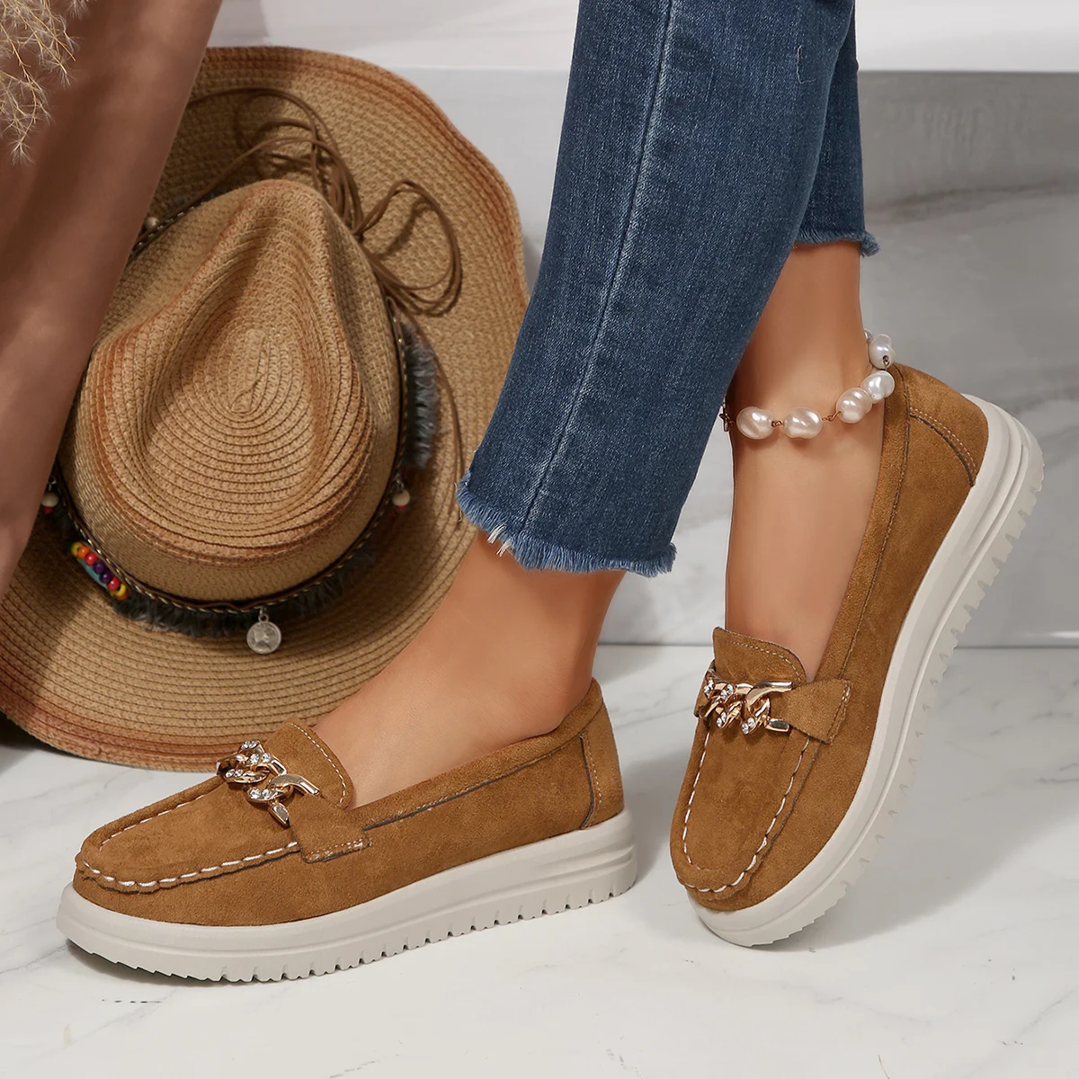 Spring Autumn Women Flats Loaf - Street Fashion Rome 2025 recension och pris