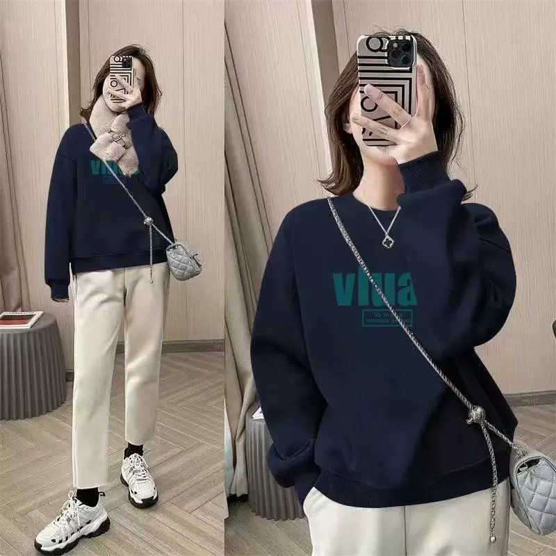 Oversized Crew Neck Sweatshirt - Oversized Crewneck Fleece recension och pris