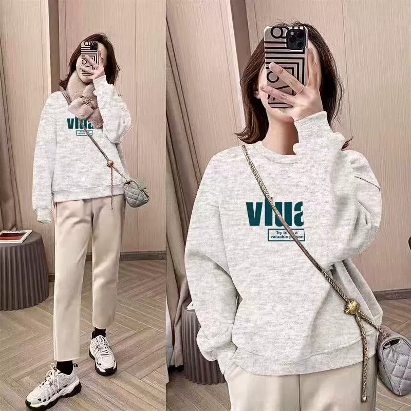 Oversized Crew Neck Sweatshirt - Oversized Crewneck Fleece recension och pris