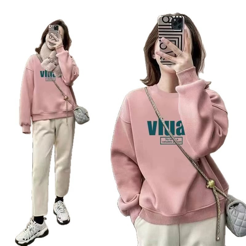 Oversized Crew Neck Sweatshirt - Oversized Crewneck Fleece recension och pris