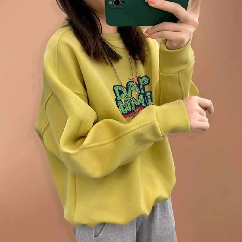 2026 Autumn Winter Oversized P - Oversized Crewneck Fleece recension och pris