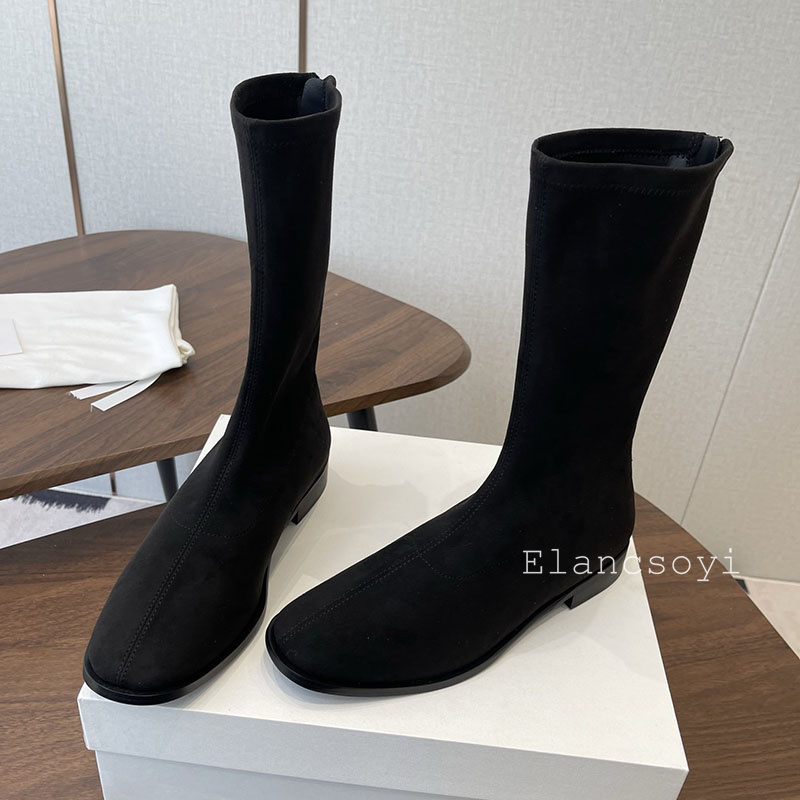 Stretch Boots Women Round Toe  - Street Fashion Rome 2025 recension och pris