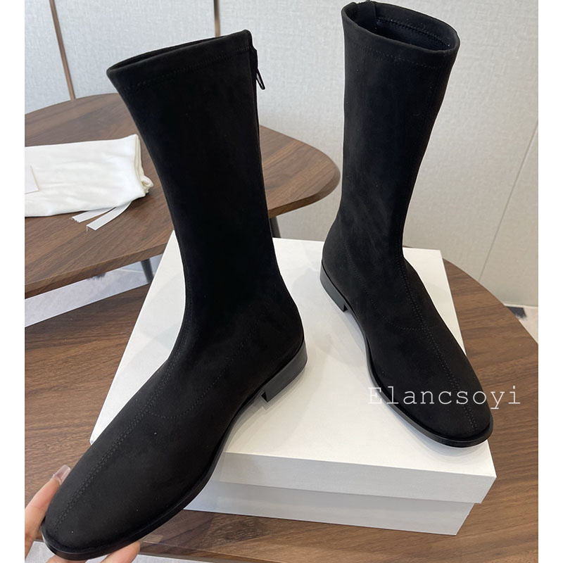 Stretch Boots Women Round Toe  - Street Fashion Rome 2025 recension och pris