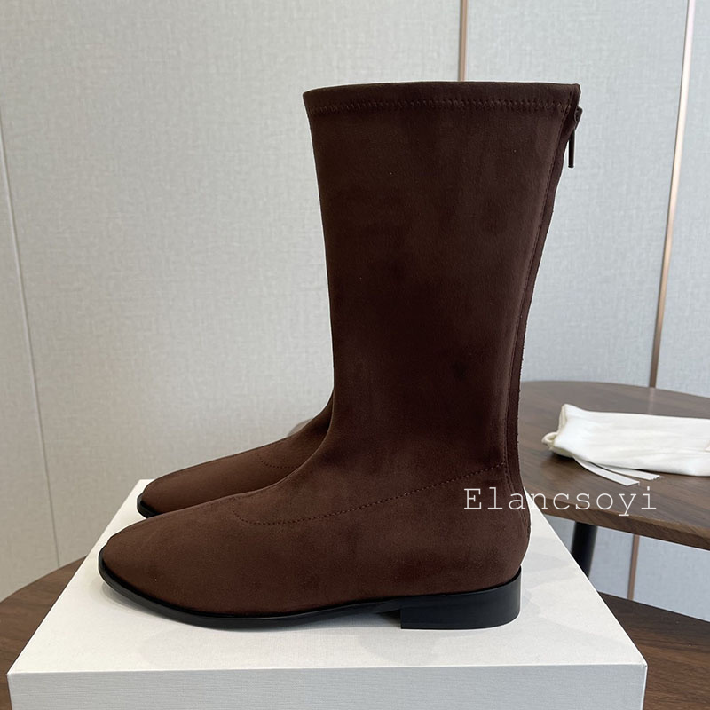 Stretch Boots Women Round Toe  - Street Fashion Rome 2025 recension och pris