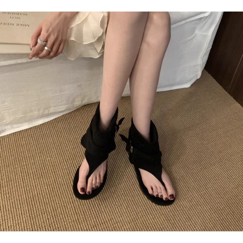 2025Spring Clip Toe Flats Sand - Street Fashion Trends recension och pris