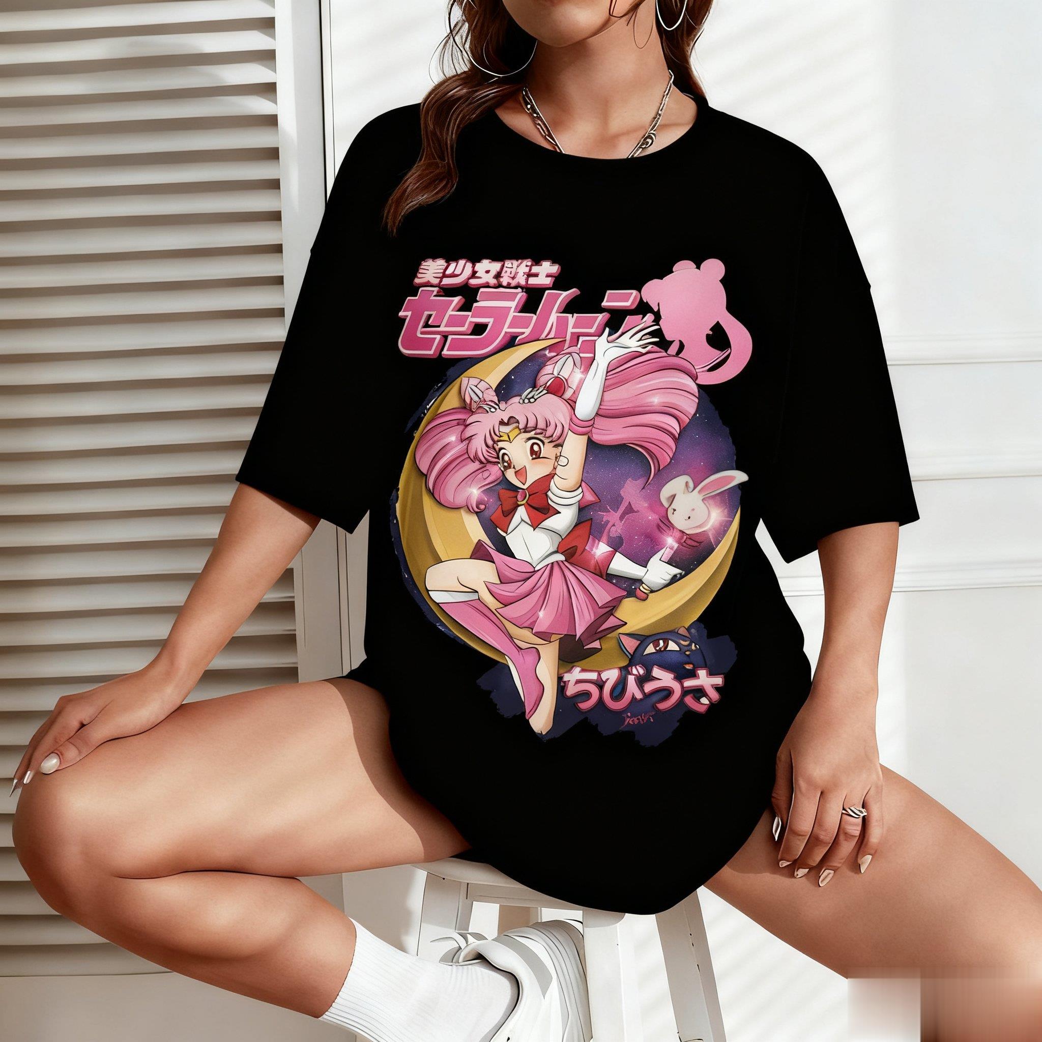 Sailor Moon Anime Print Men Wo - Street Fashion Japan recension och pris