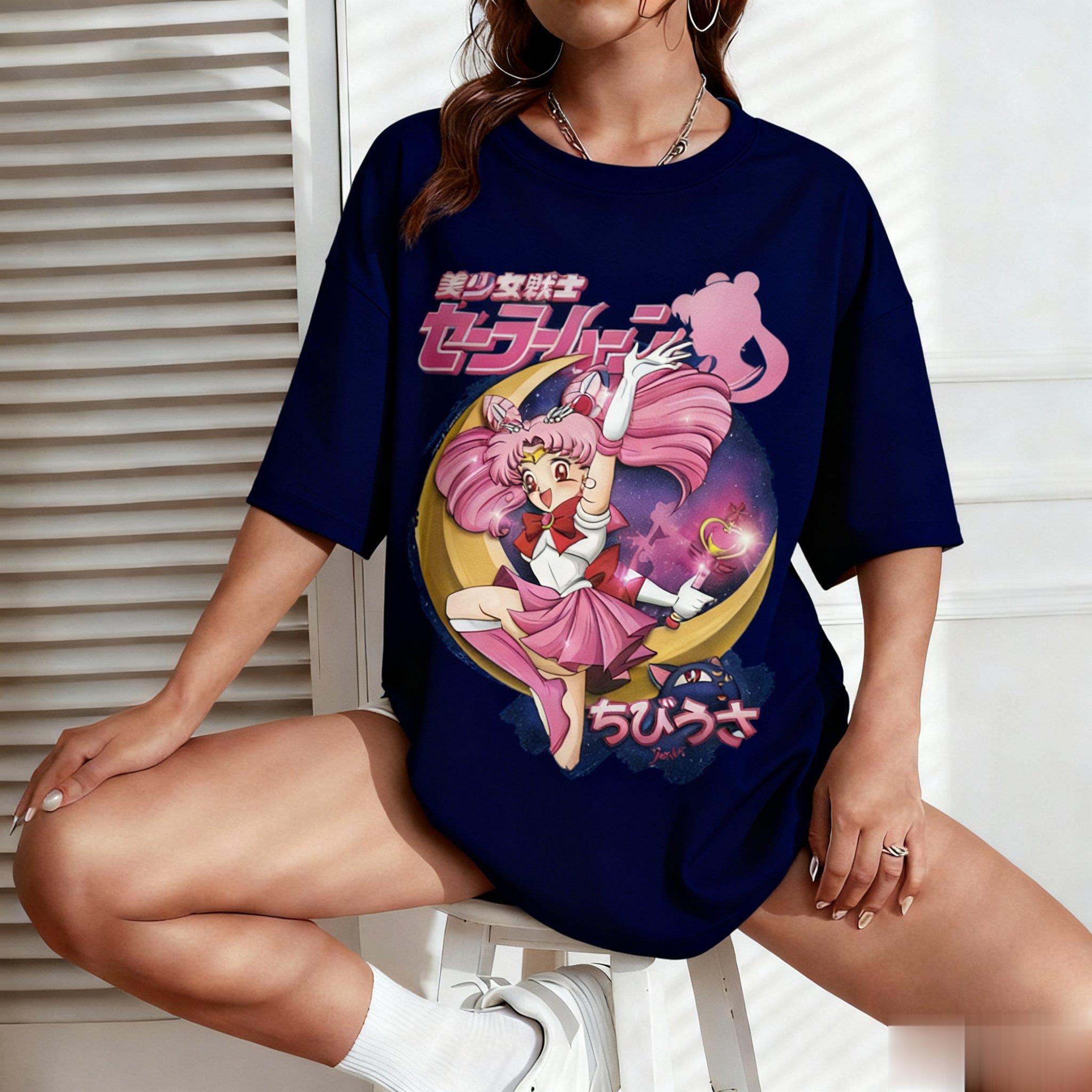 Sailor Moon Anime Print Men Wo - Street Fashion Japan recension och pris