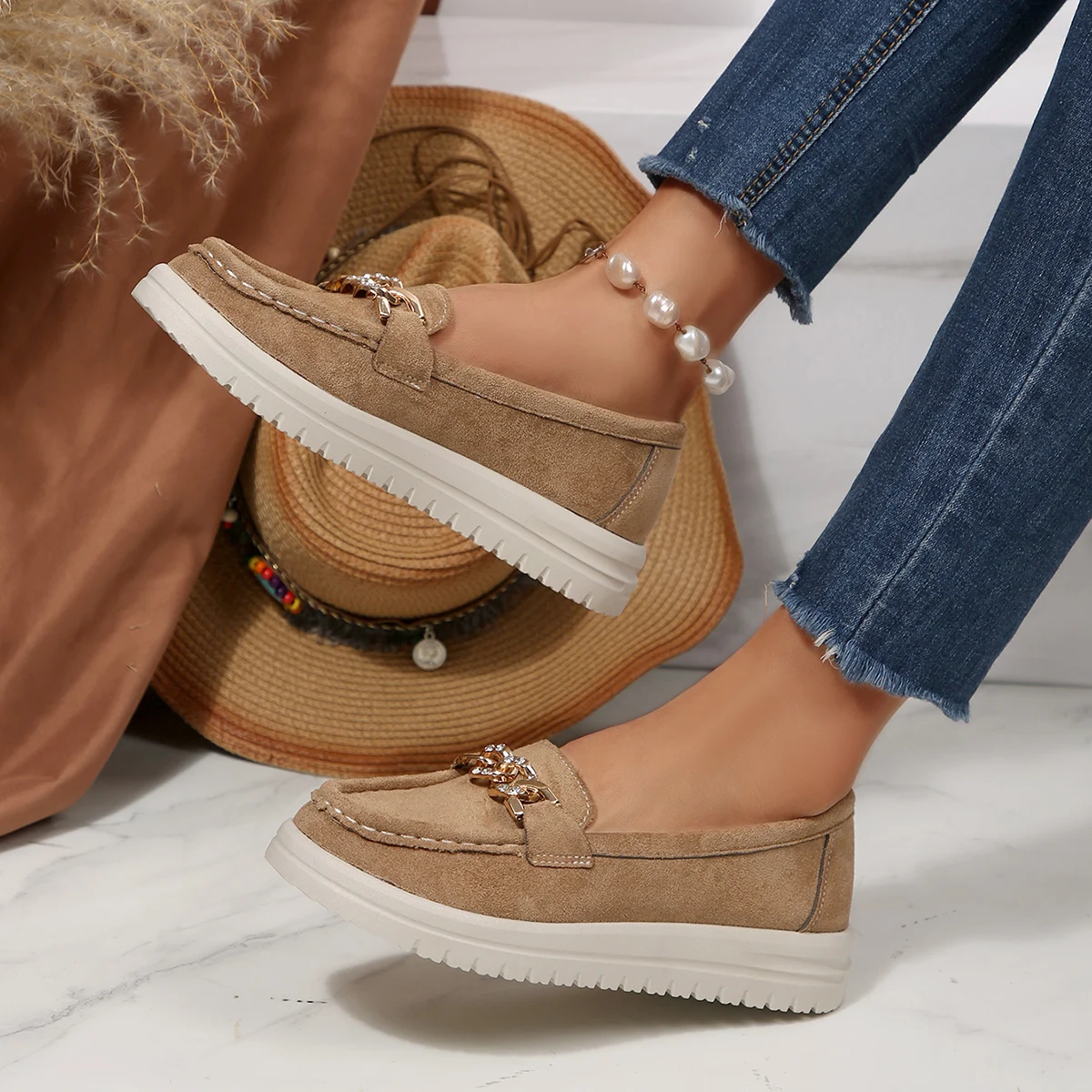 Women Flats Loafers 2025 New R - Street Fashion Rome 2025 recension och pris