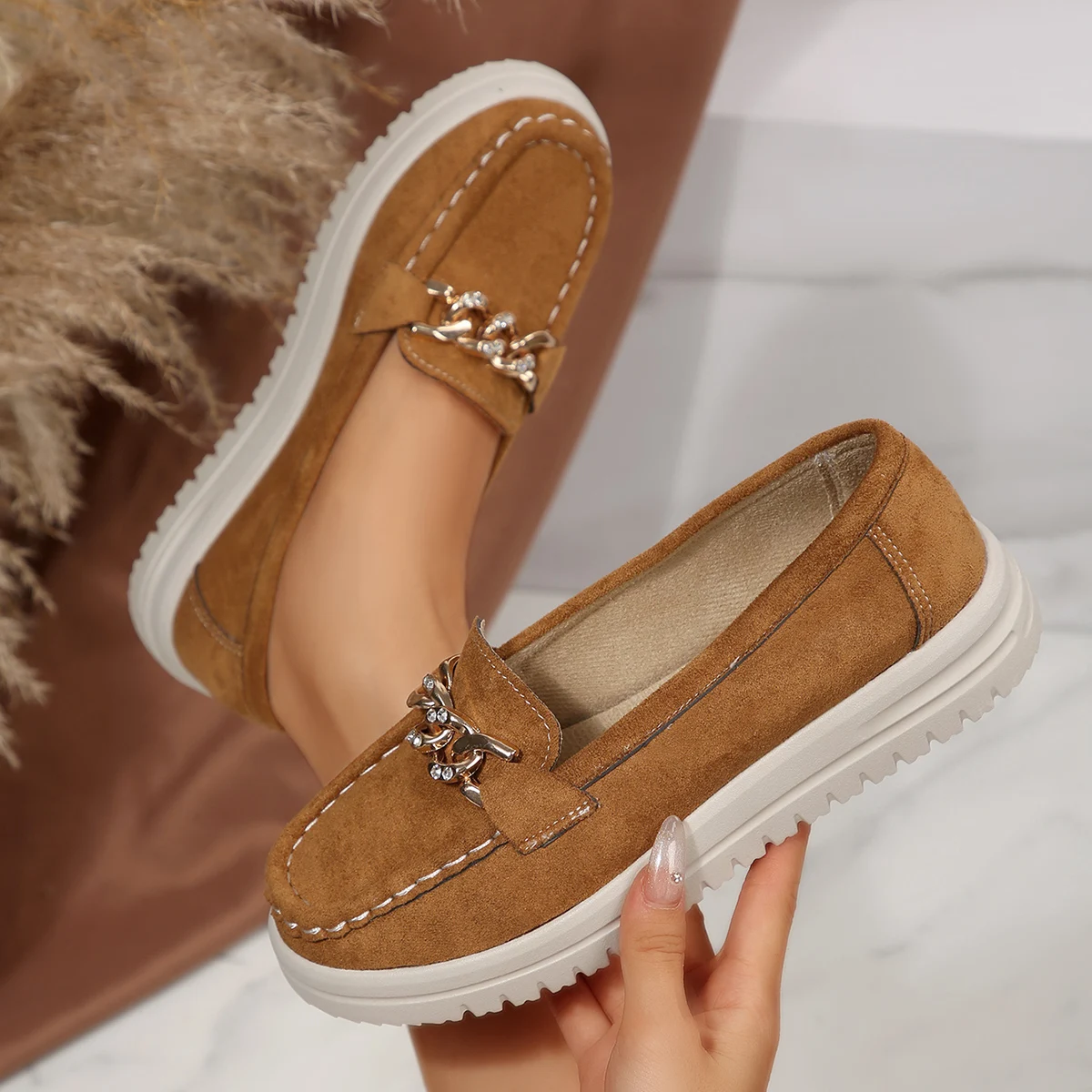 Women Flats Loafers 2025 New R - Street Fashion Rome 2025 recension och pris