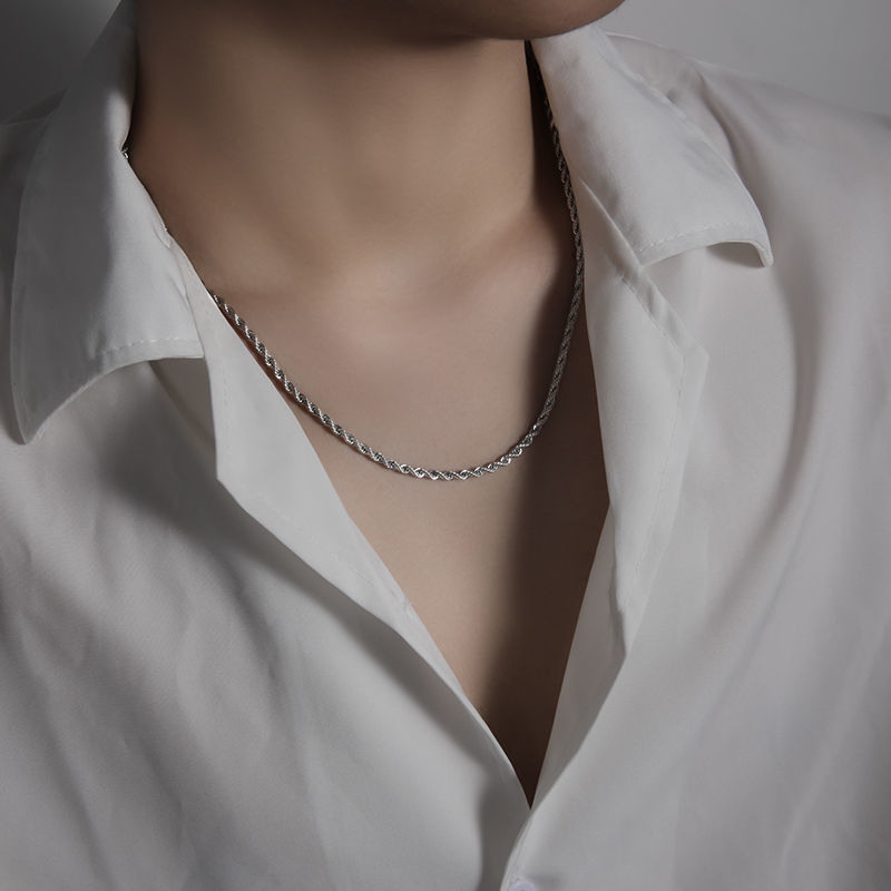Men Polished Thin Twist Rope C - Street Fashion Guys recension och pris