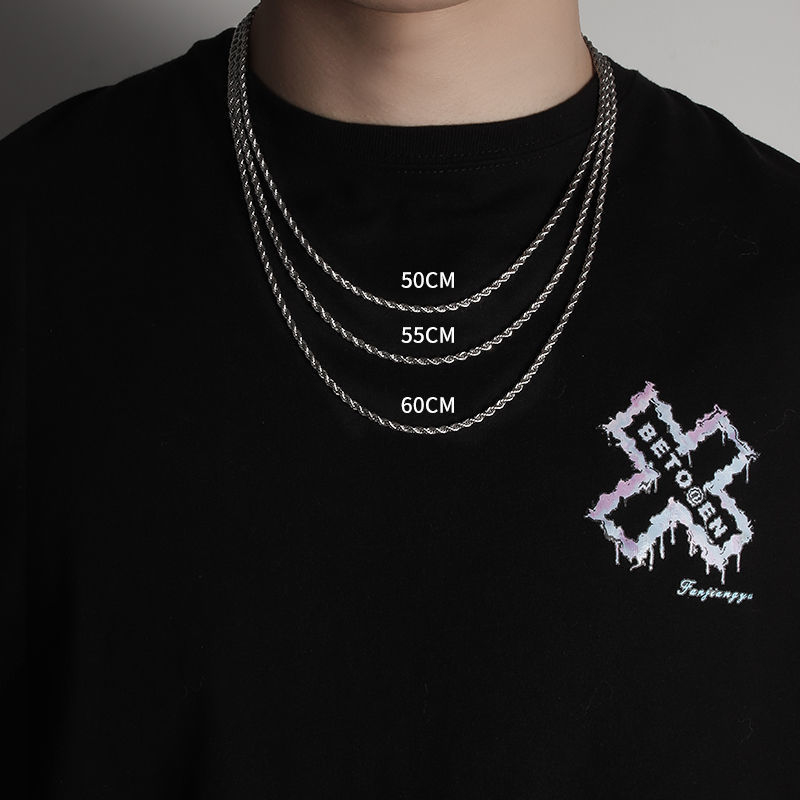 Men Polished Thin Twist Rope C - Street Fashion Guys recension och pris