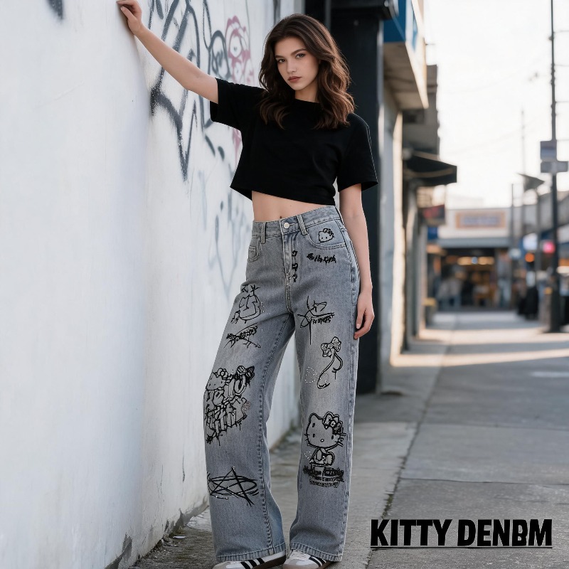Cute Keiokitty Rhinestone Graf - Street Fashion Graffiti recension och pris