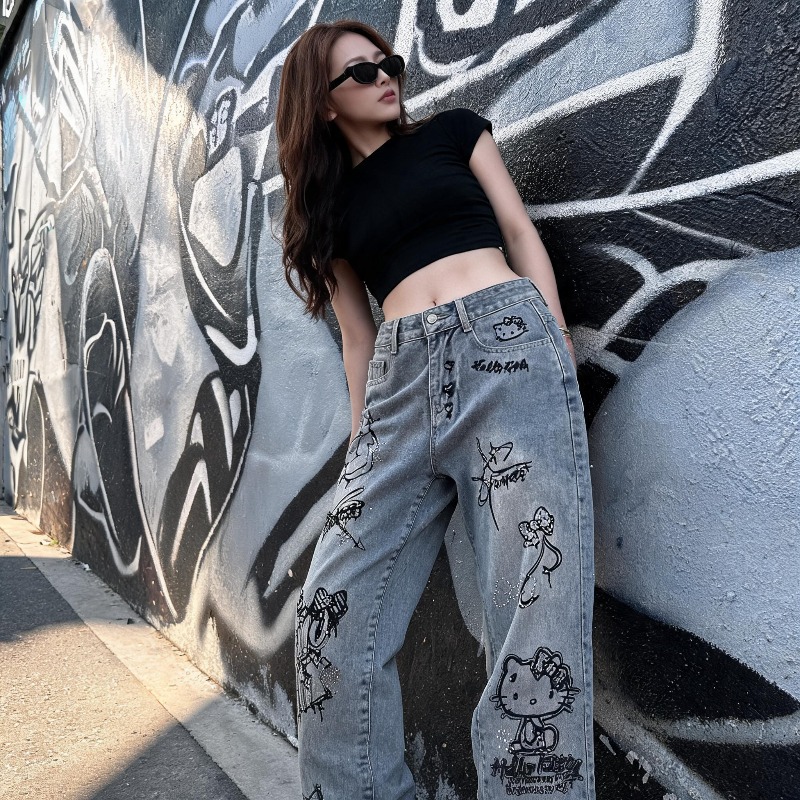 Cute Keiokitty Rhinestone Graf - Street Fashion Graffiti recension och pris