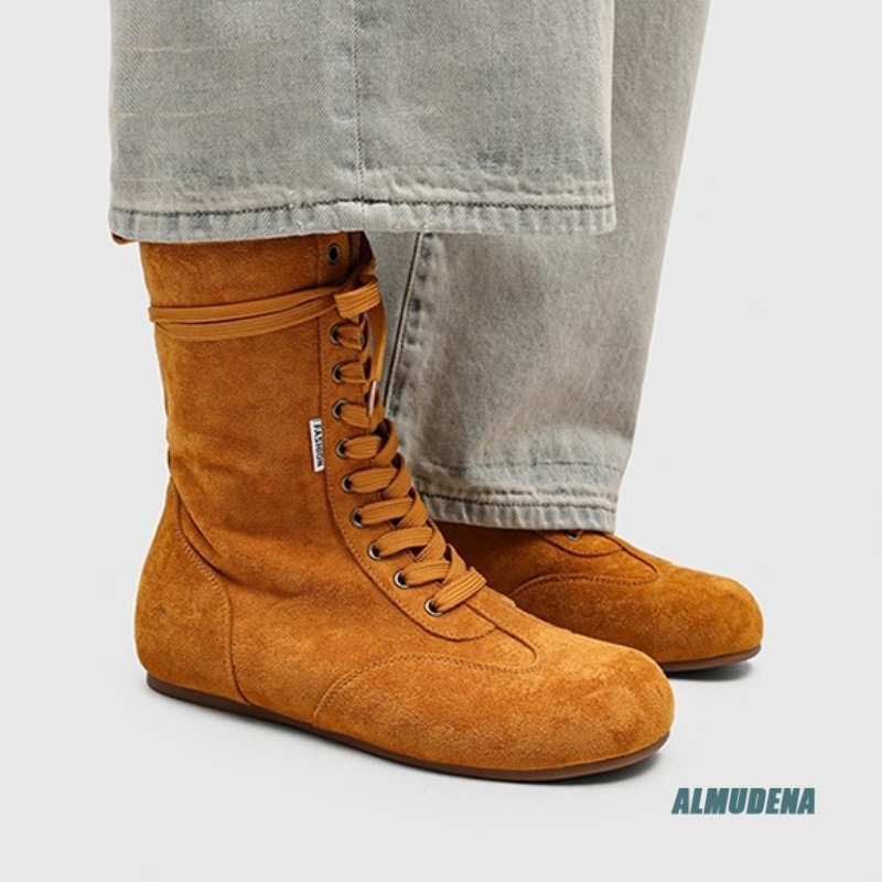 Men's Suede Mid-Calf Lace-Up B - Street Fashion Winter 2026 recension och pris