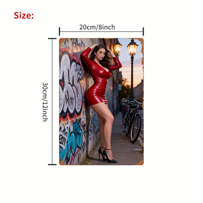 2D Flat Metal Sign - Fashion S - Street Fashion Graffiti recension och pris