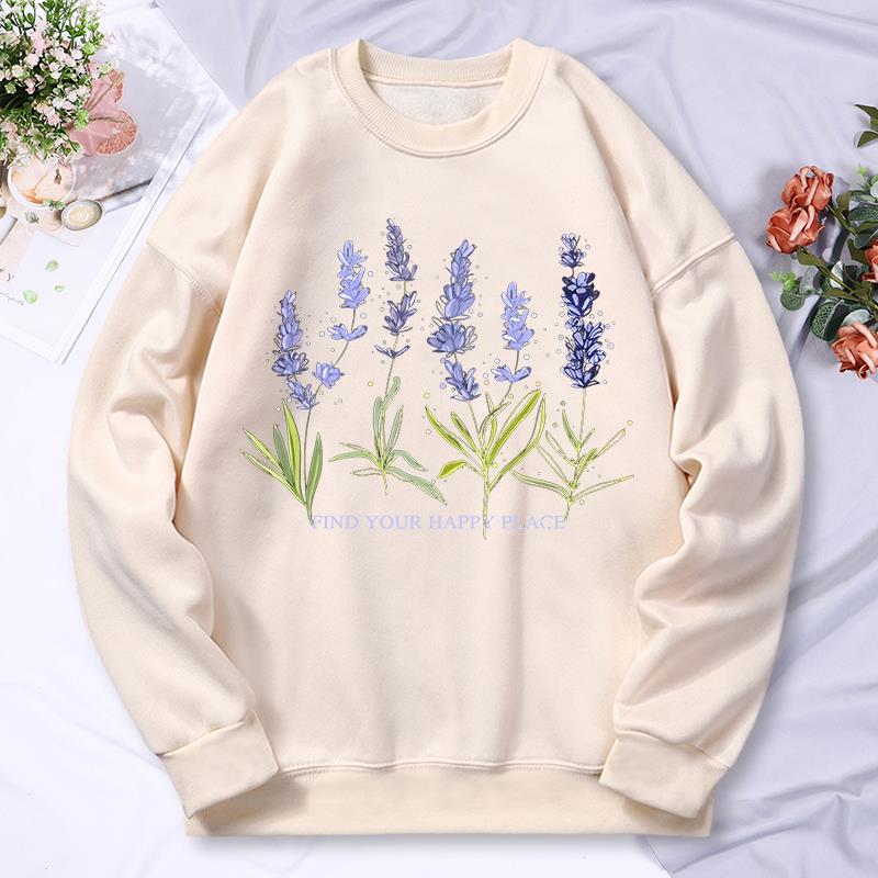 Beautiful Of Lavender Printing - Oversized Crewneck Fleece recension och pris