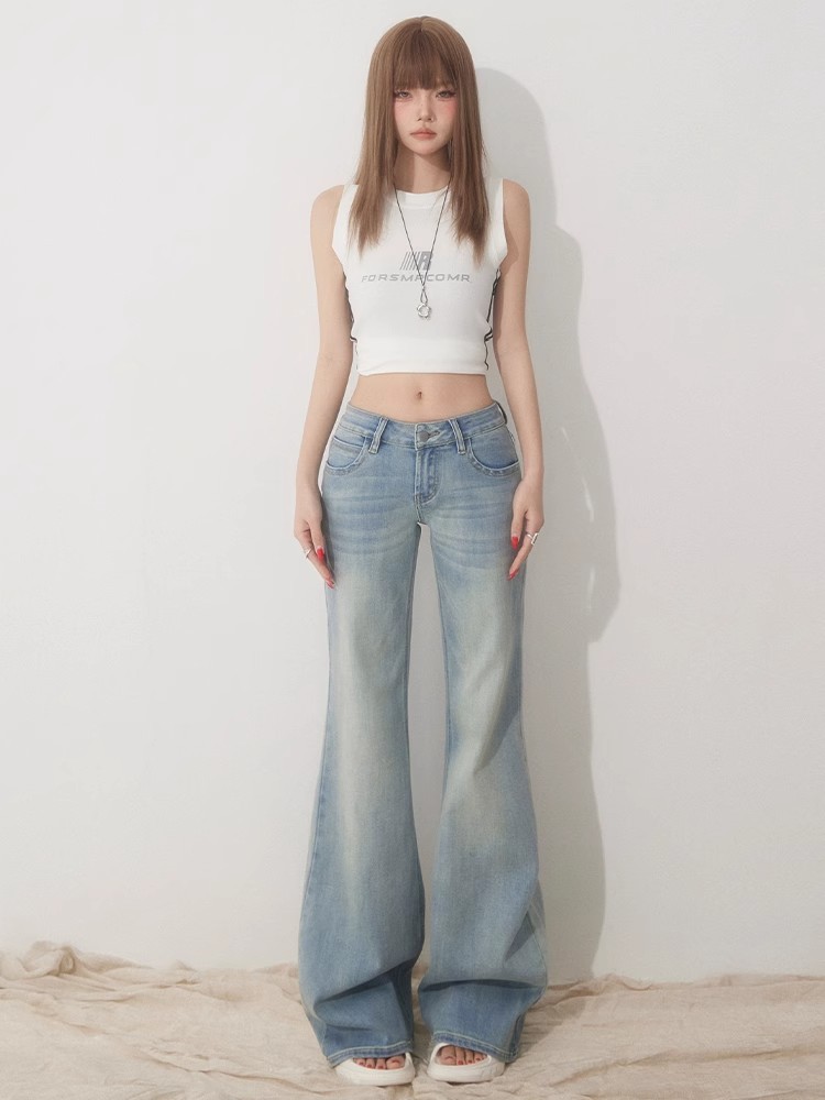Slim Fit Simple Flared Jeans f - Street Fashion England recension och pris