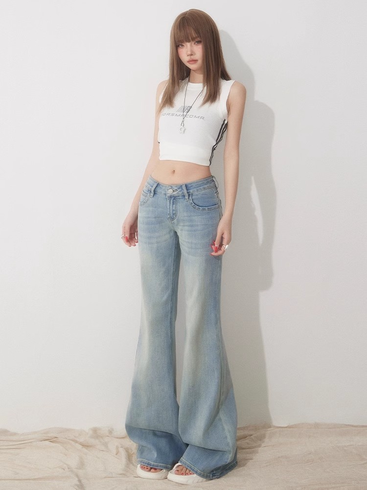 Slim Fit Simple Flared Jeans f - Street Fashion England recension och pris