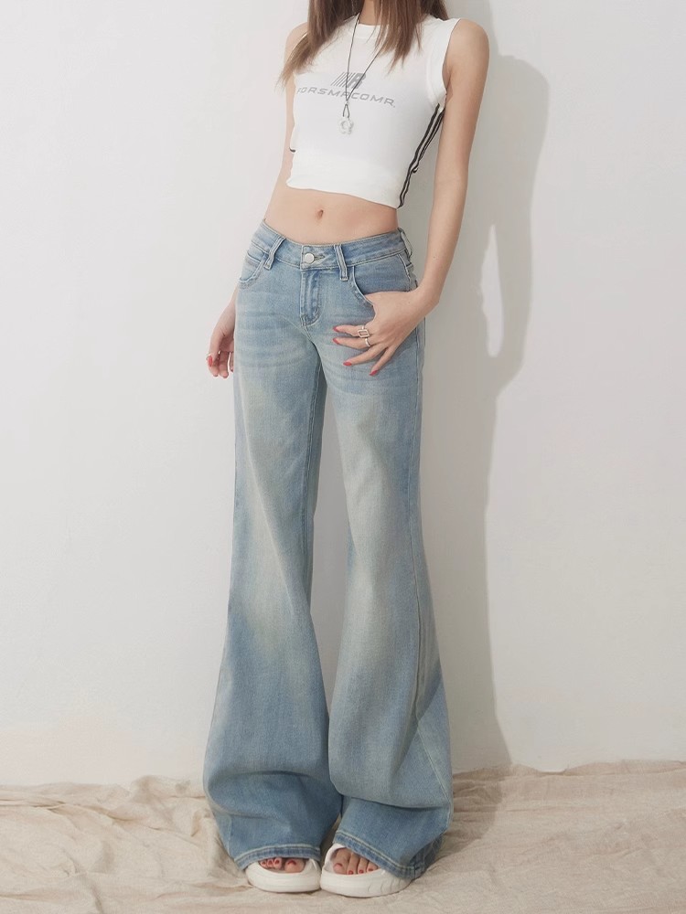 Slim Fit Simple Flared Jeans f - Street Fashion England recension och pris