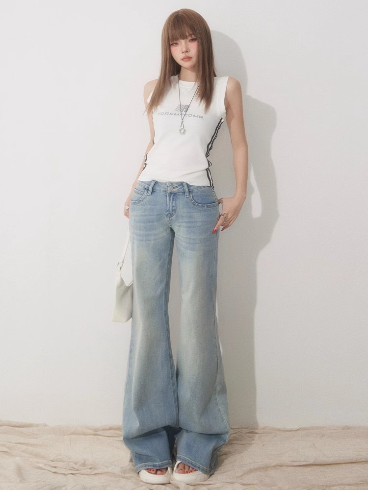 Slim Fit Simple Flared Jeans f - Street Fashion England recension och pris