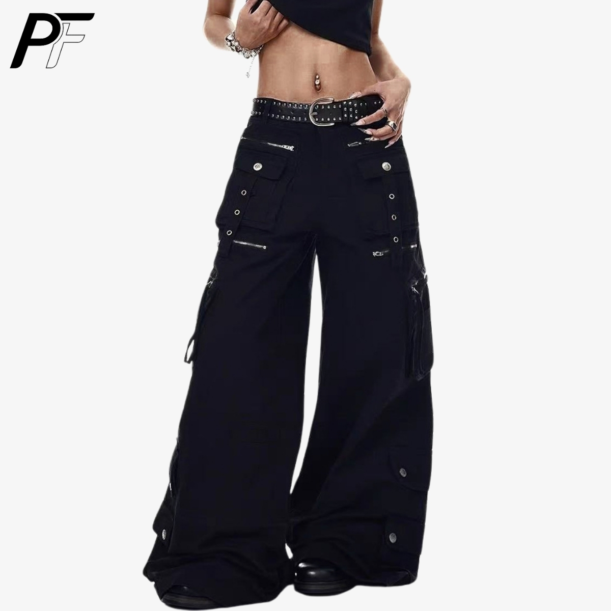Grunge Techwear Wide Leg Cargo - Cargo Pant Wide recension och pris