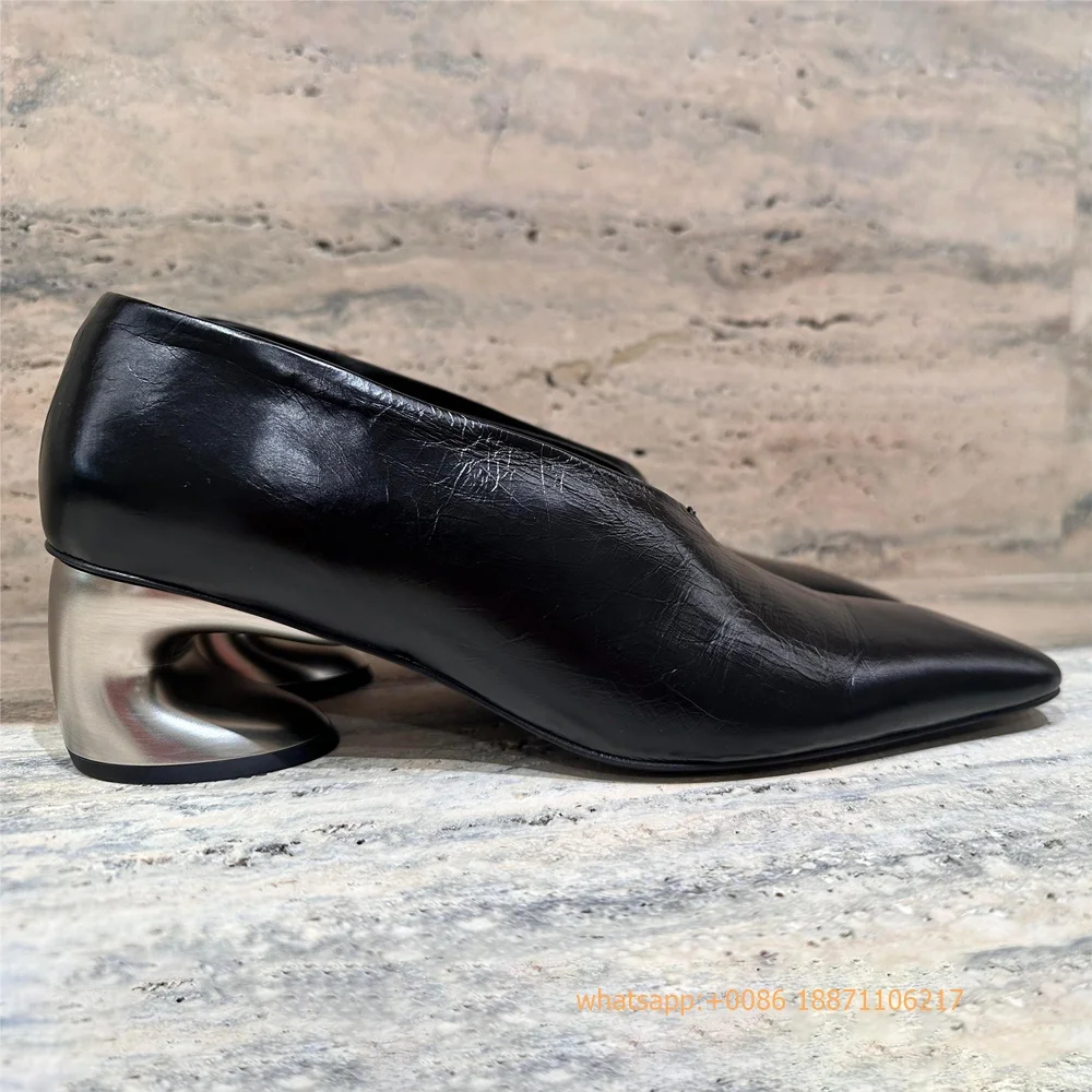 Genuine Leather Weird Heel Wom - Street Fashion Rome 2025 recension och pris