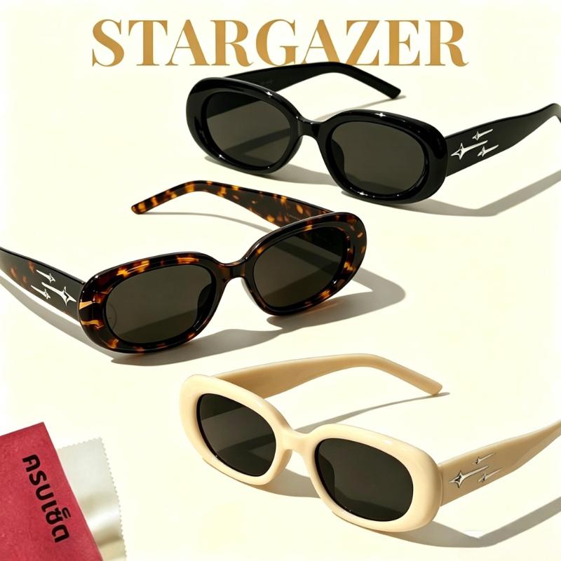 Retro Oval Sunglasses for Men  - Street Fashion Photo recension och pris