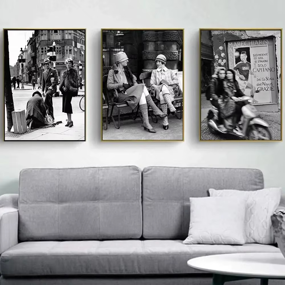 Fashion Black And White Vintag - Street Fashion Poster recension och pris