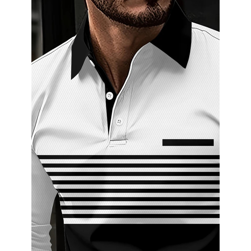 Striped pattern printed polo s - Street Fashion England recension och pris