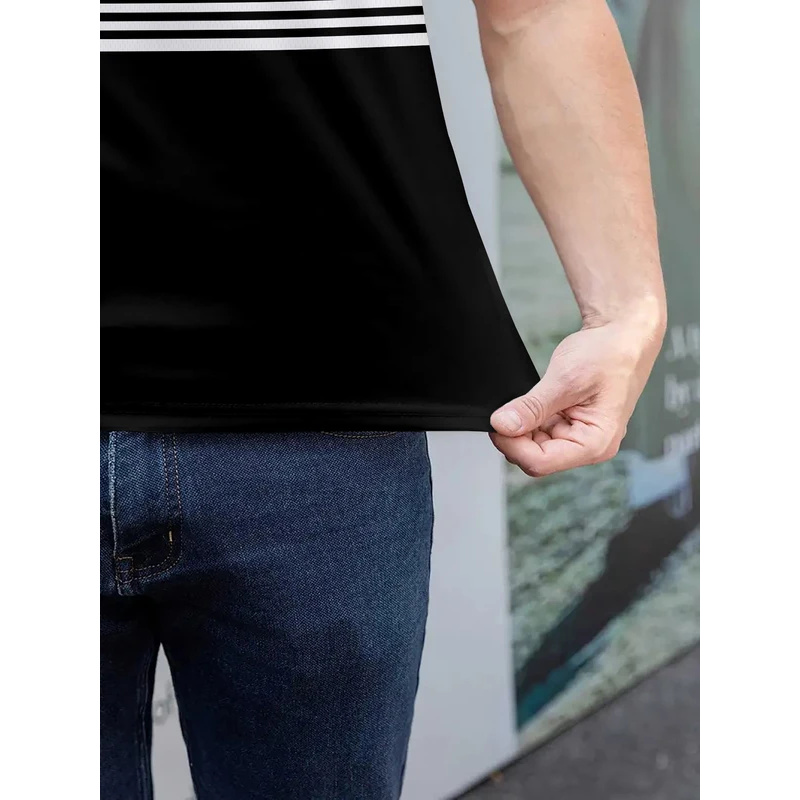Striped pattern printed polo s - Street Fashion England recension och pris