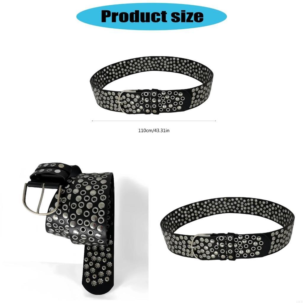 Punk Rivet Studded Belt with F - Street Fashion Reference recension och pris