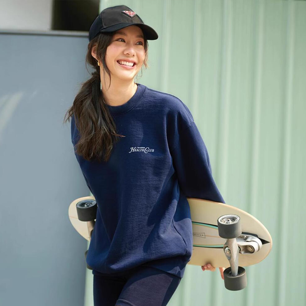 Women Autumn Health Club Lette - Oversized Crewneck Fleece recension och pris