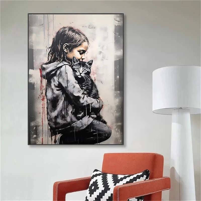 Banksy Graffiti Boy Girl with  - Street Fashion Poster recension och pris