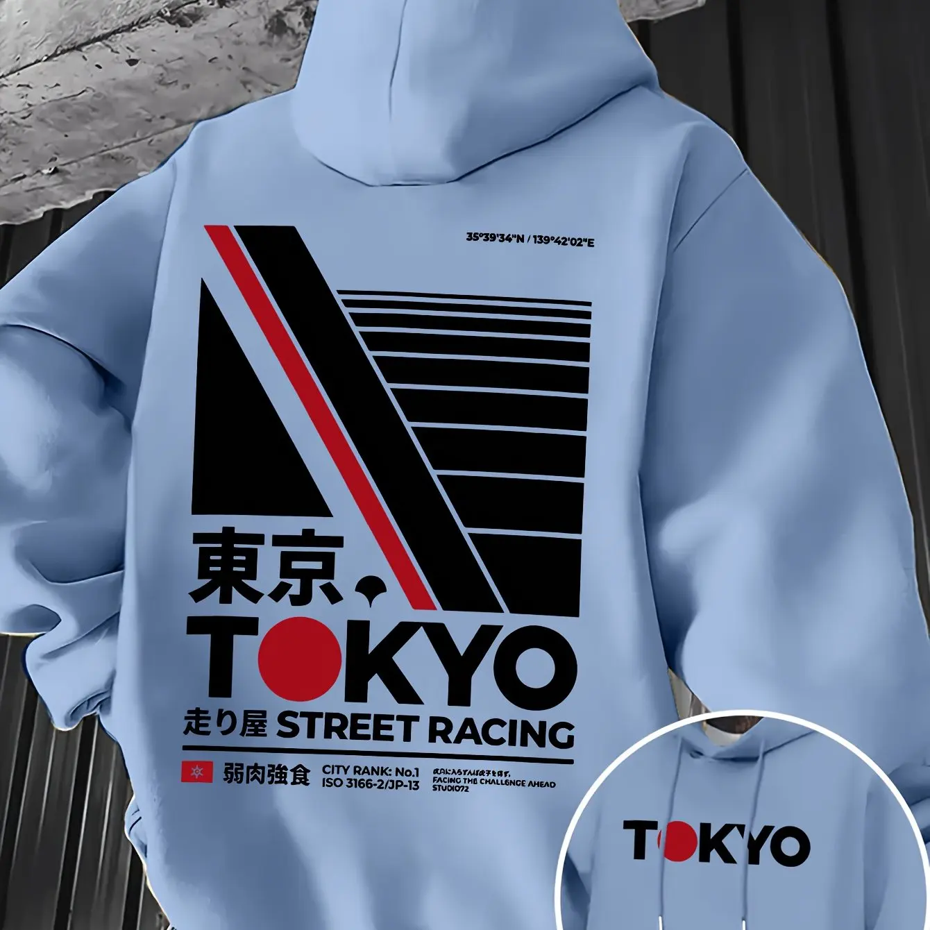 Retro JDM Tokyo Racing Double  - Street Fashion Guys recension och pris