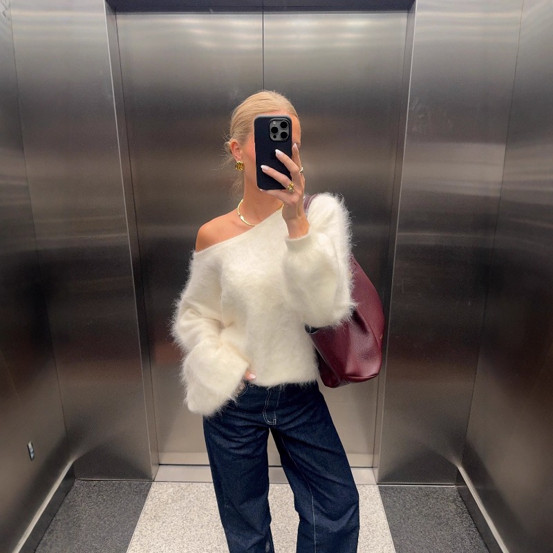 2025 Women Solid Off Shoulder  - Street Fashion England recension och pris