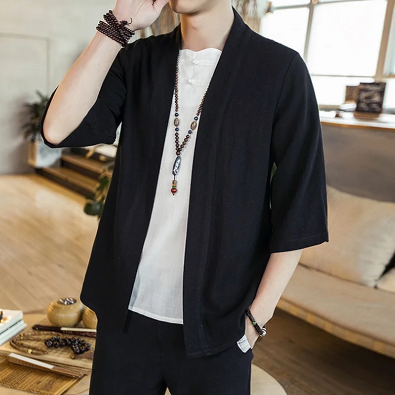 Japanese Kimono Men Cardigan S - Street Fashion Japan recension och pris